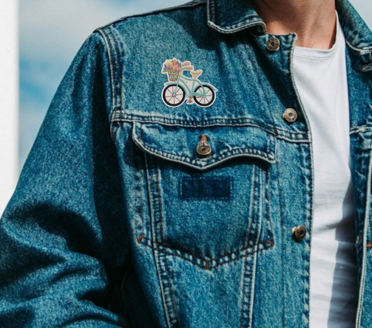 Parche Bicicleta Flores