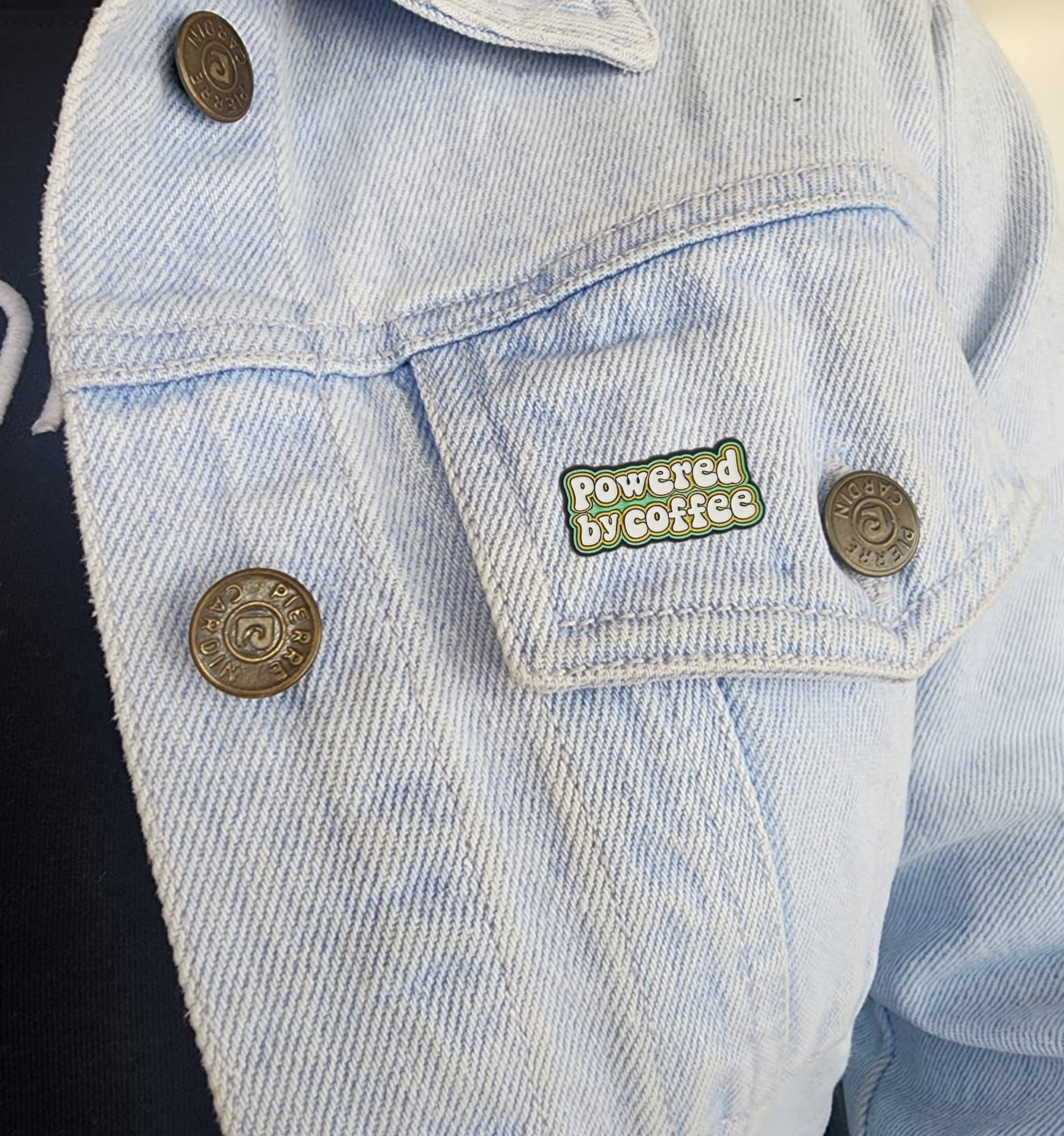 Pin powered by coffee