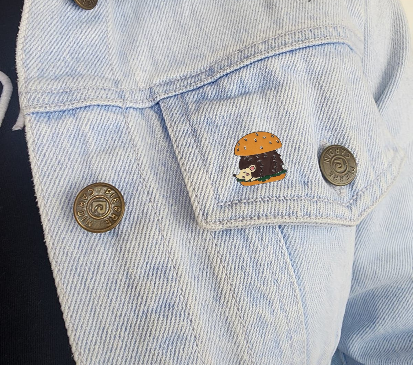 Pin puercoespin hamburguesa