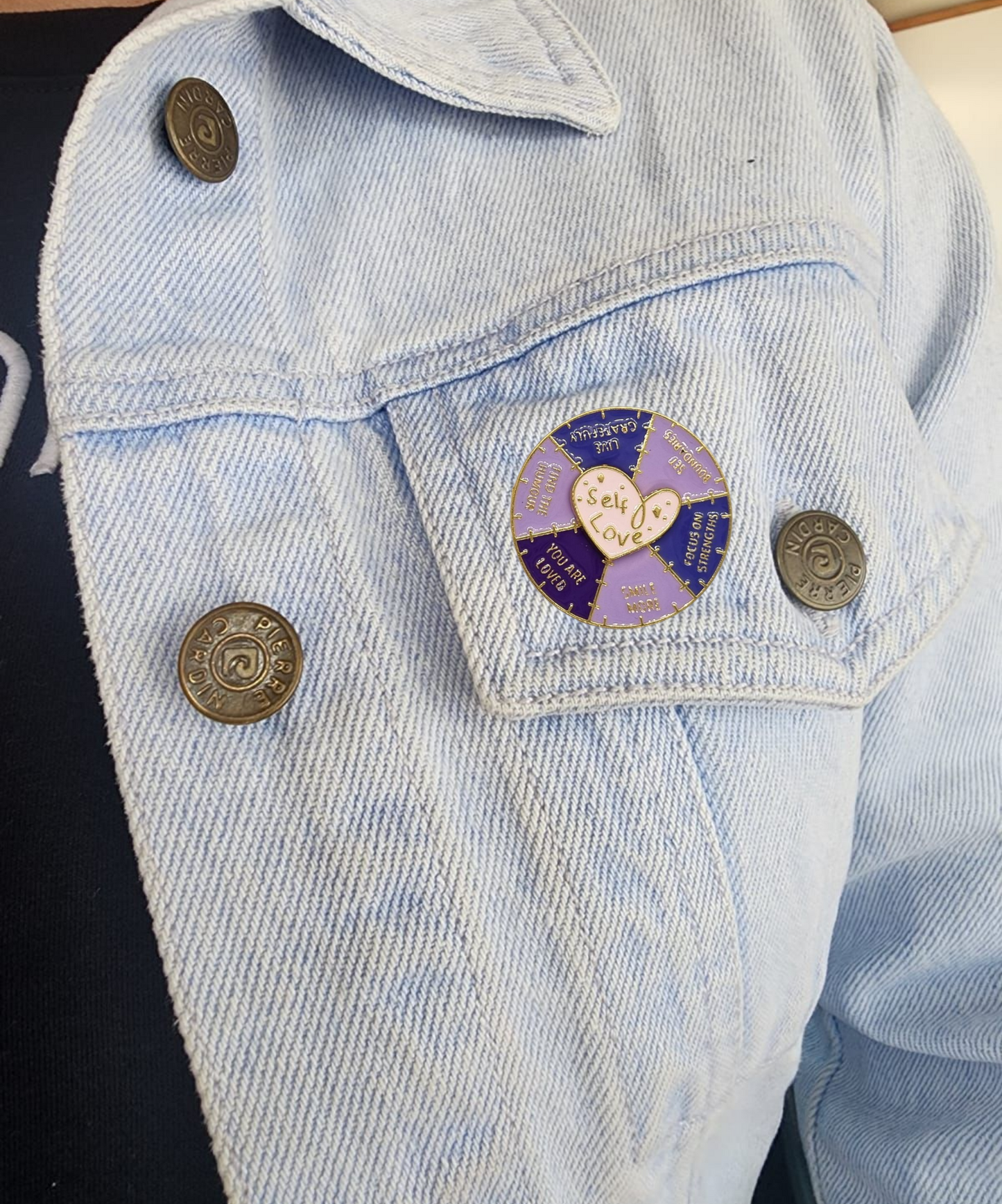 Pin ruleta corazón morado self you