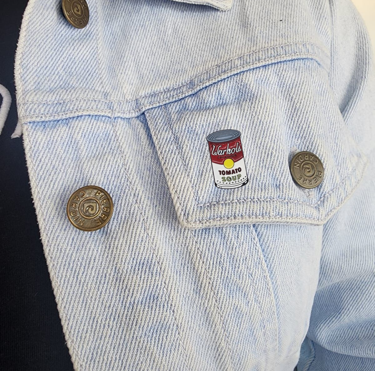 Pin lata de sopa Warhols