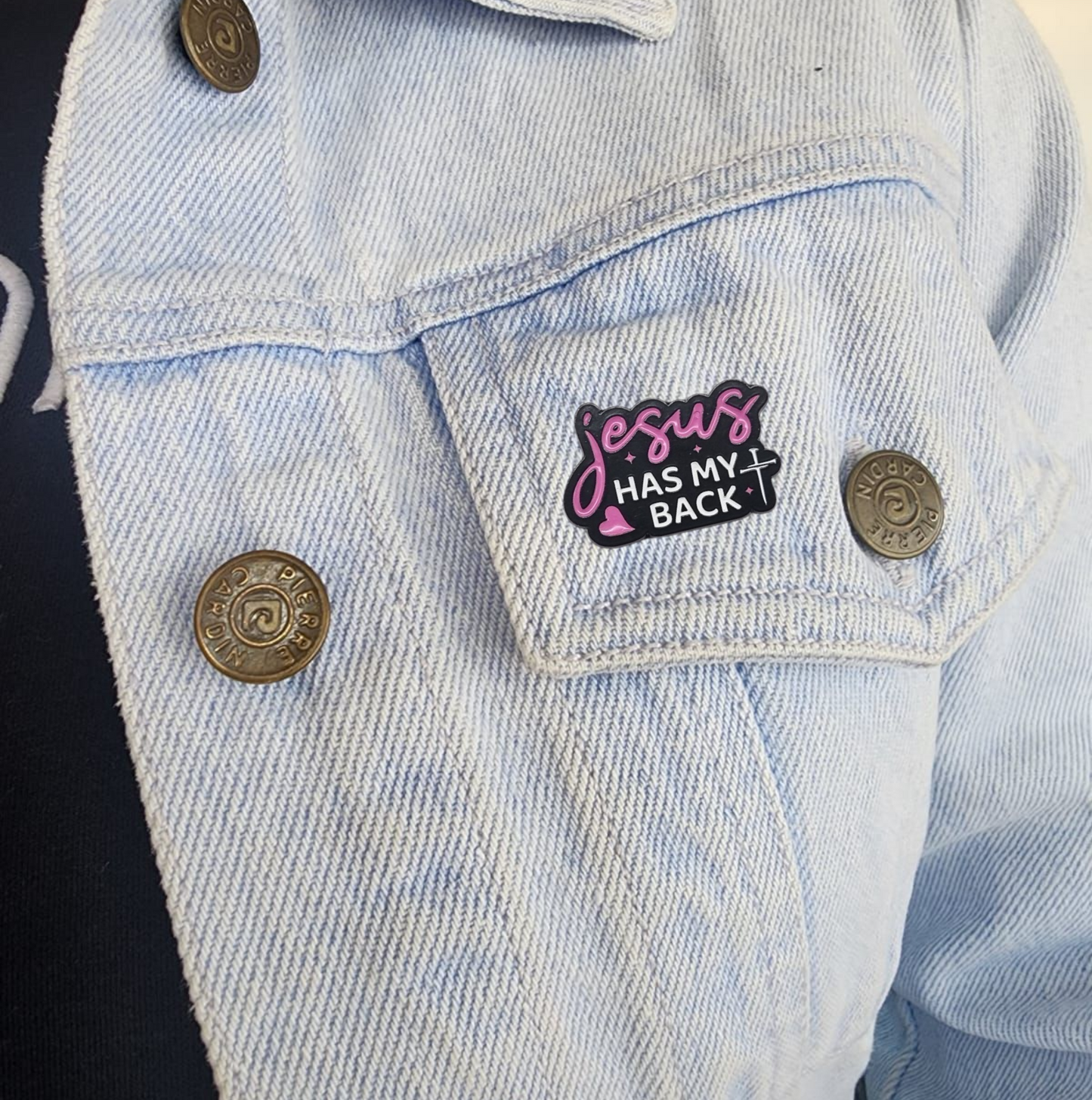 Pin jesus has my back