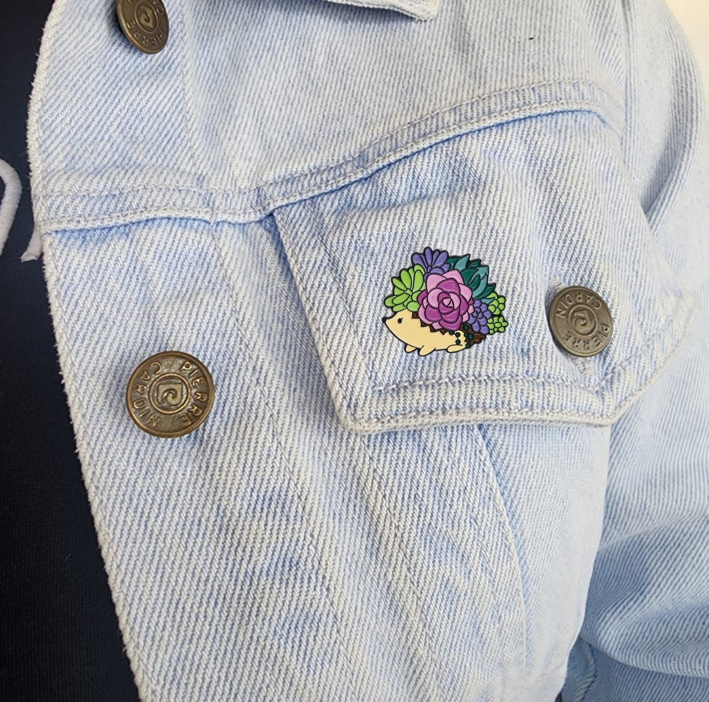 Pin erizo floral