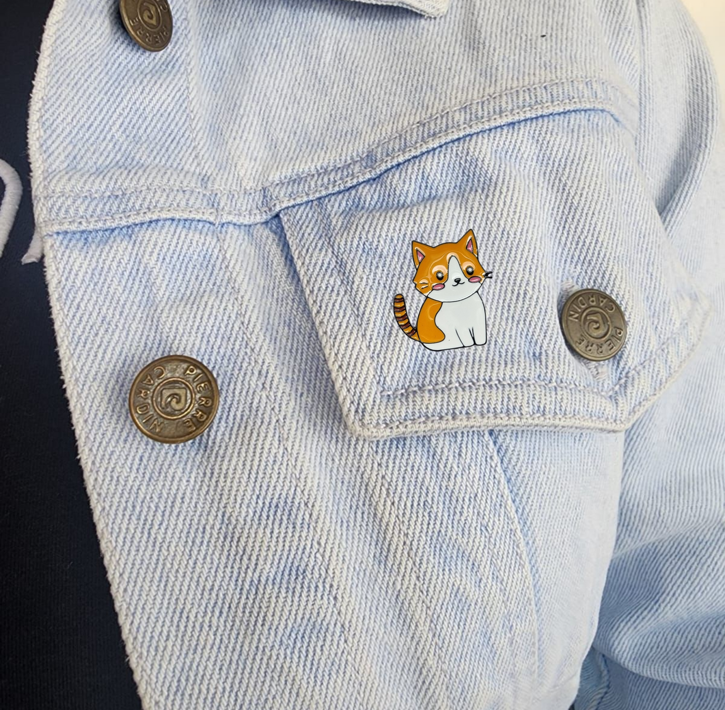 Pin gato naranja