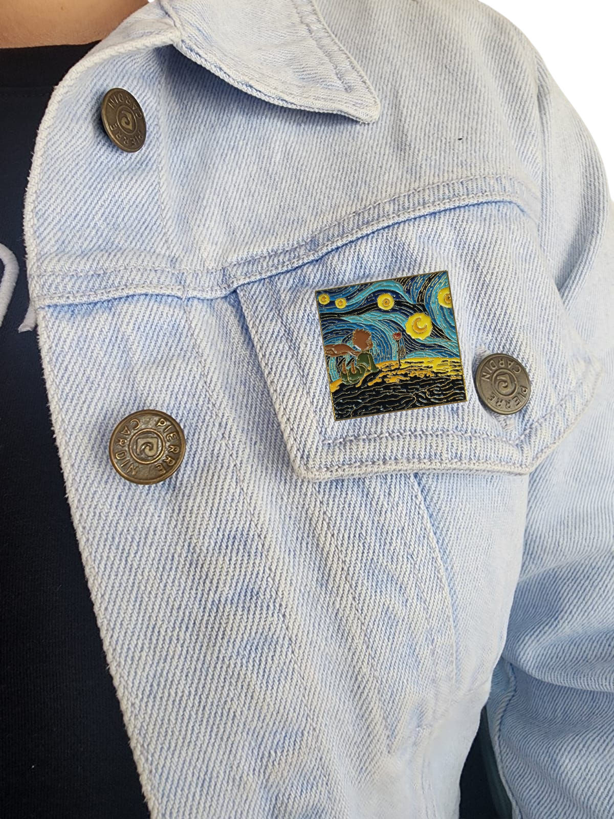 Pin noche estrellada y el principito