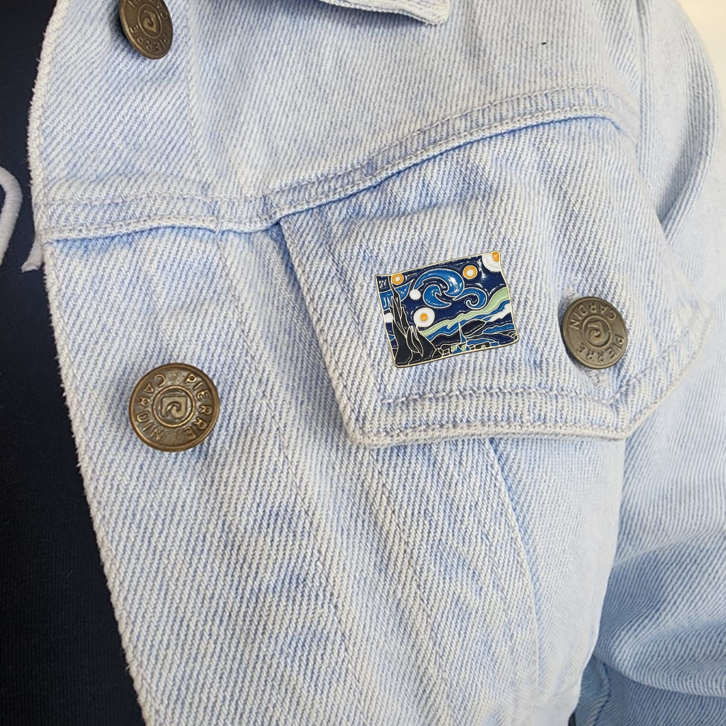 Pin noche estrellada abtracta