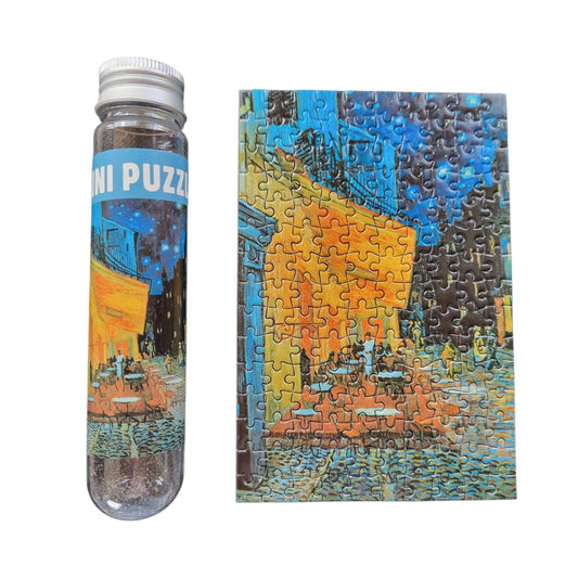 Rompecabezas Terraza de café por la noche