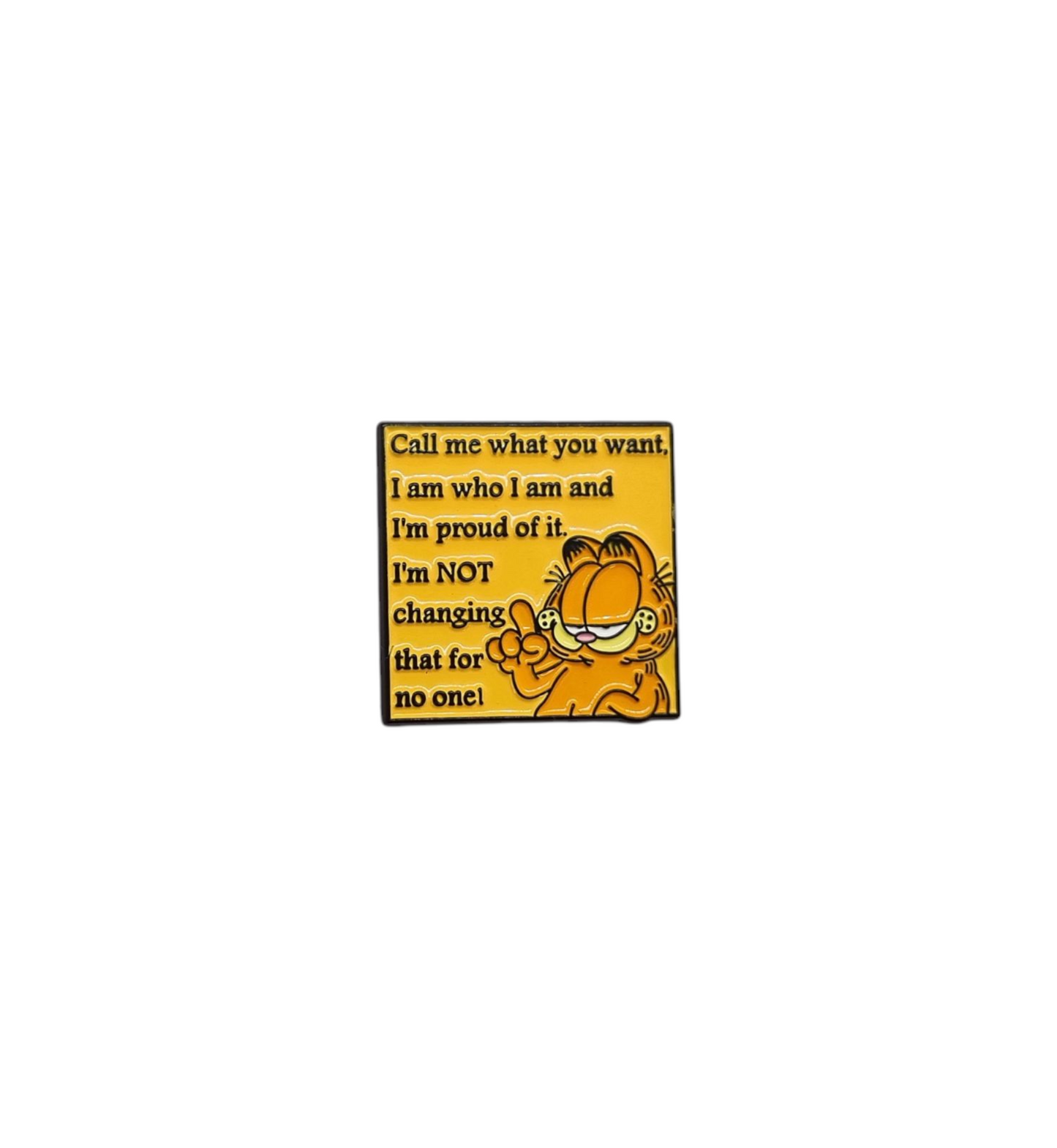 Pin Garfield cuadro amarillo