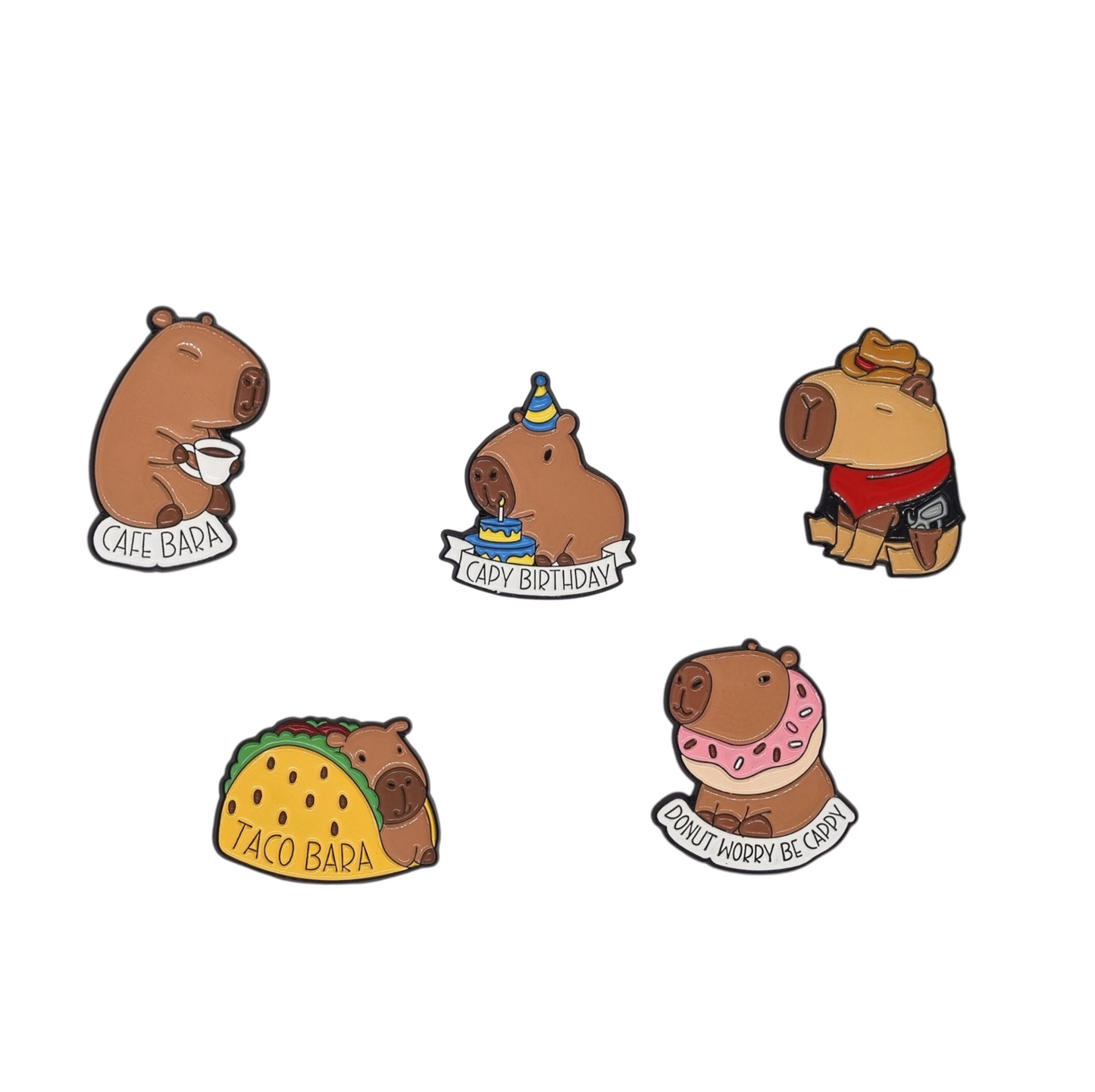 Pin capibara vaquero