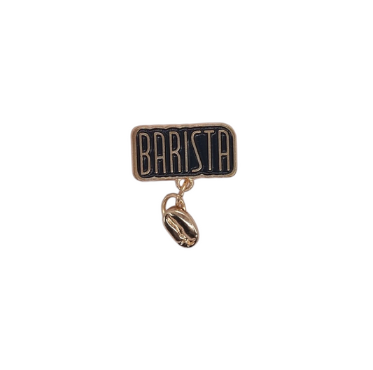 Pin barista grano de café