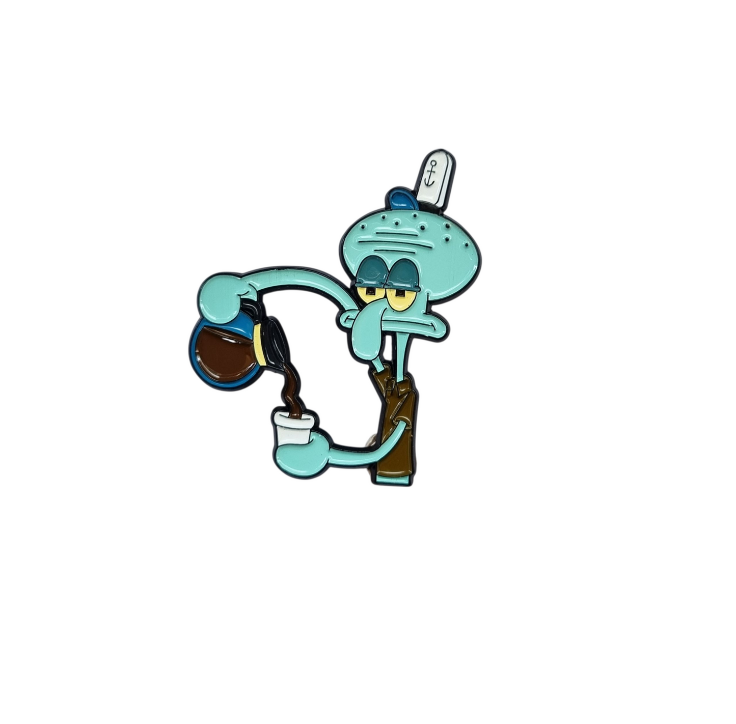 Pin Calamardo sirviendo café