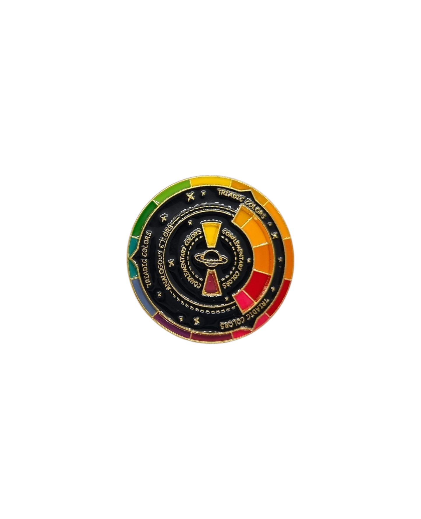 Pin ruleta planeta negro circulo cromatico