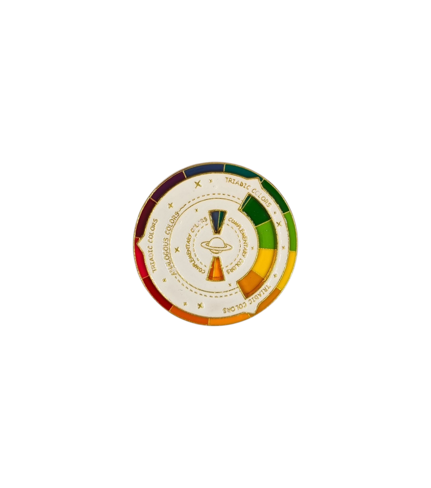 Pin ruleta blanca  circulo cromatico