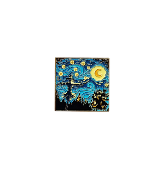 Pin Noche estrellada y la casa flotante