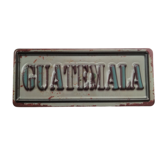 Iman placa letras Guatemala