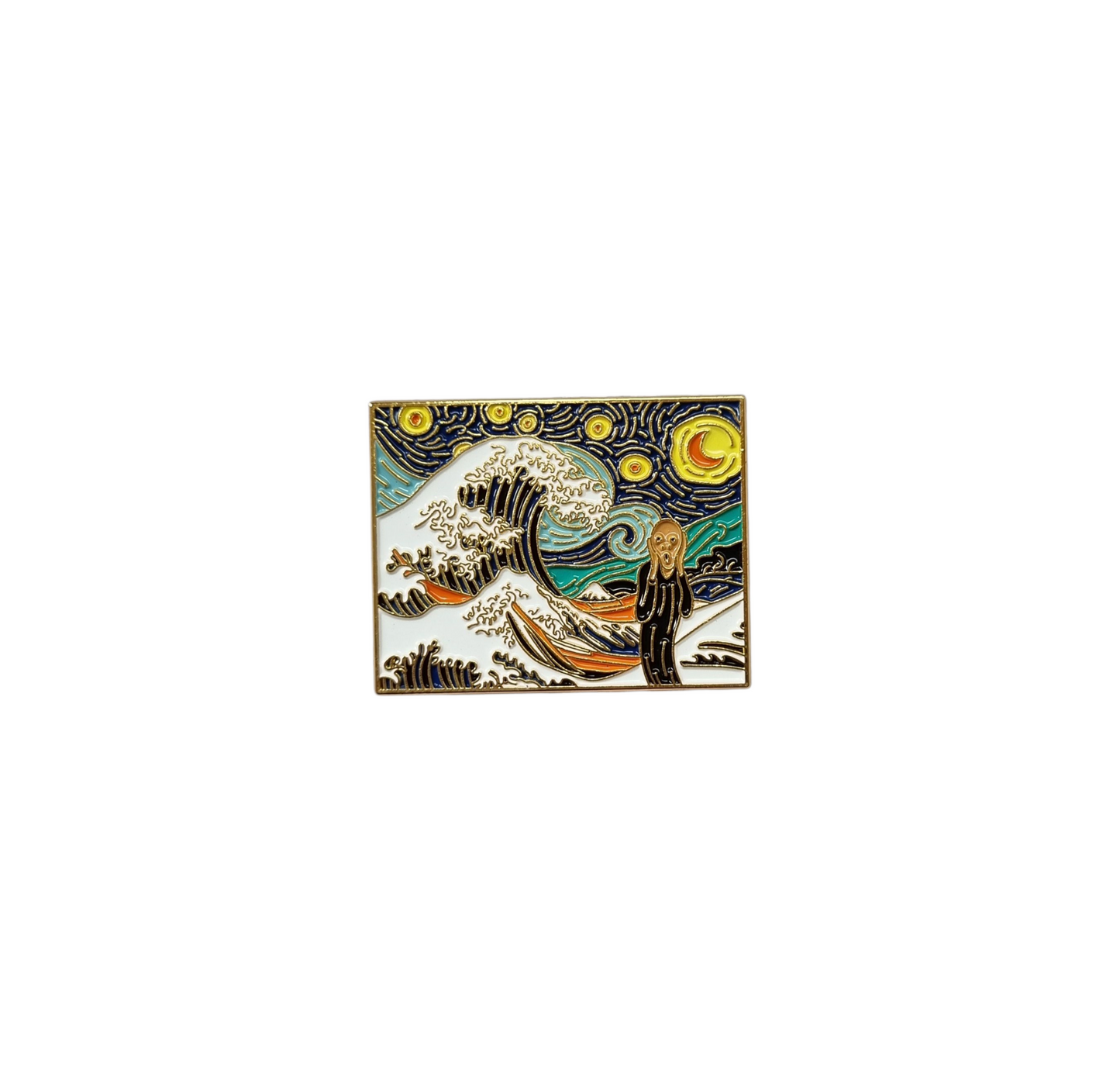 Pin la gran ola de kanawa y el grito