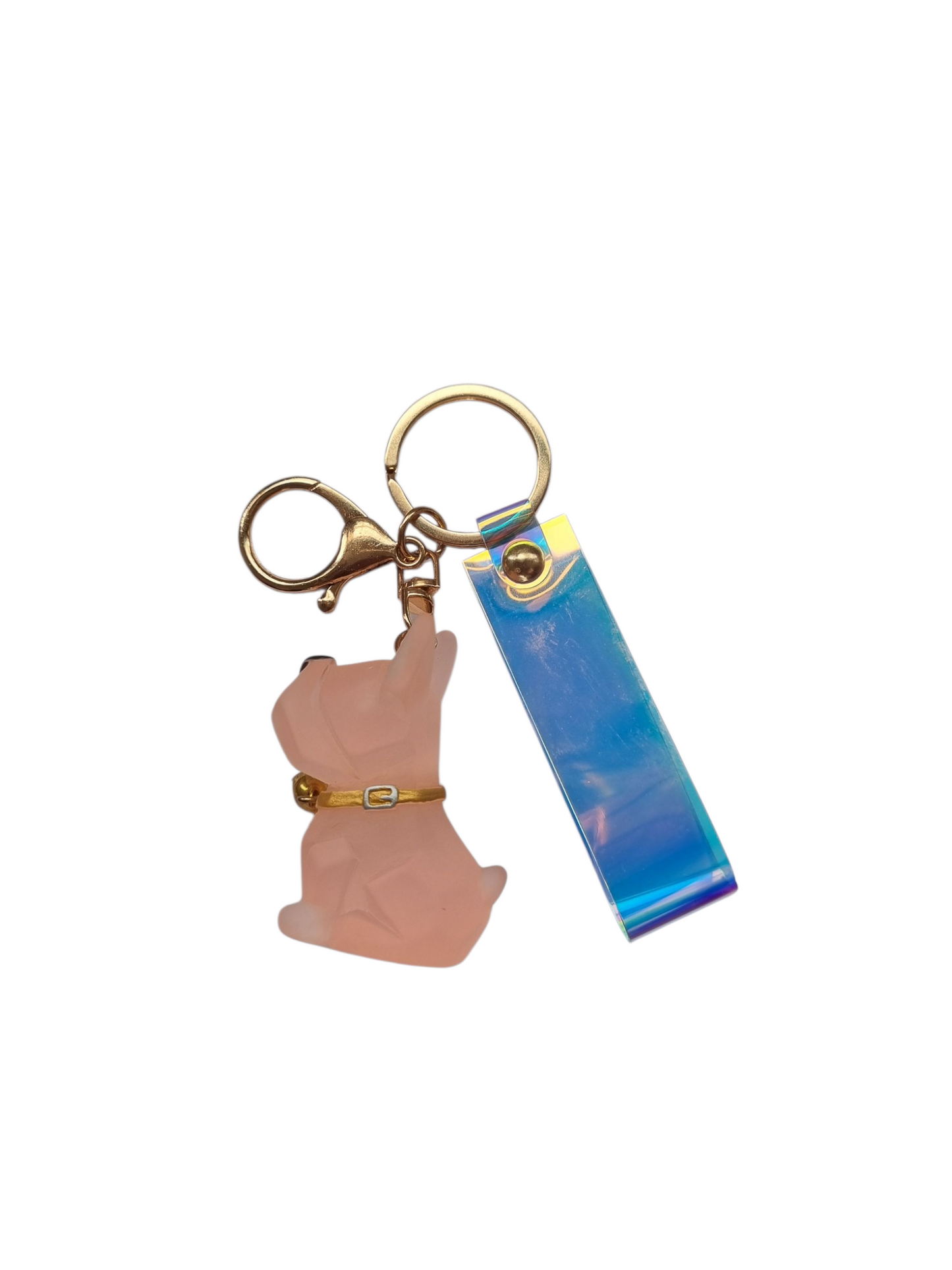 Llavero perrito lux rosa