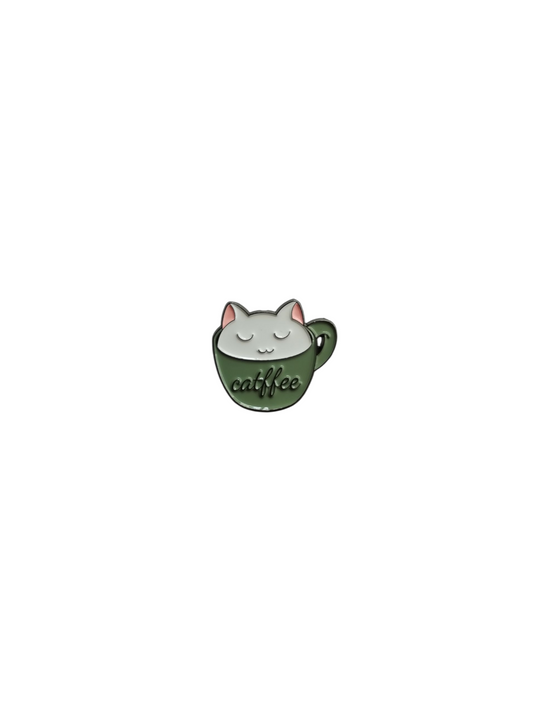 Pin gato en taza verde