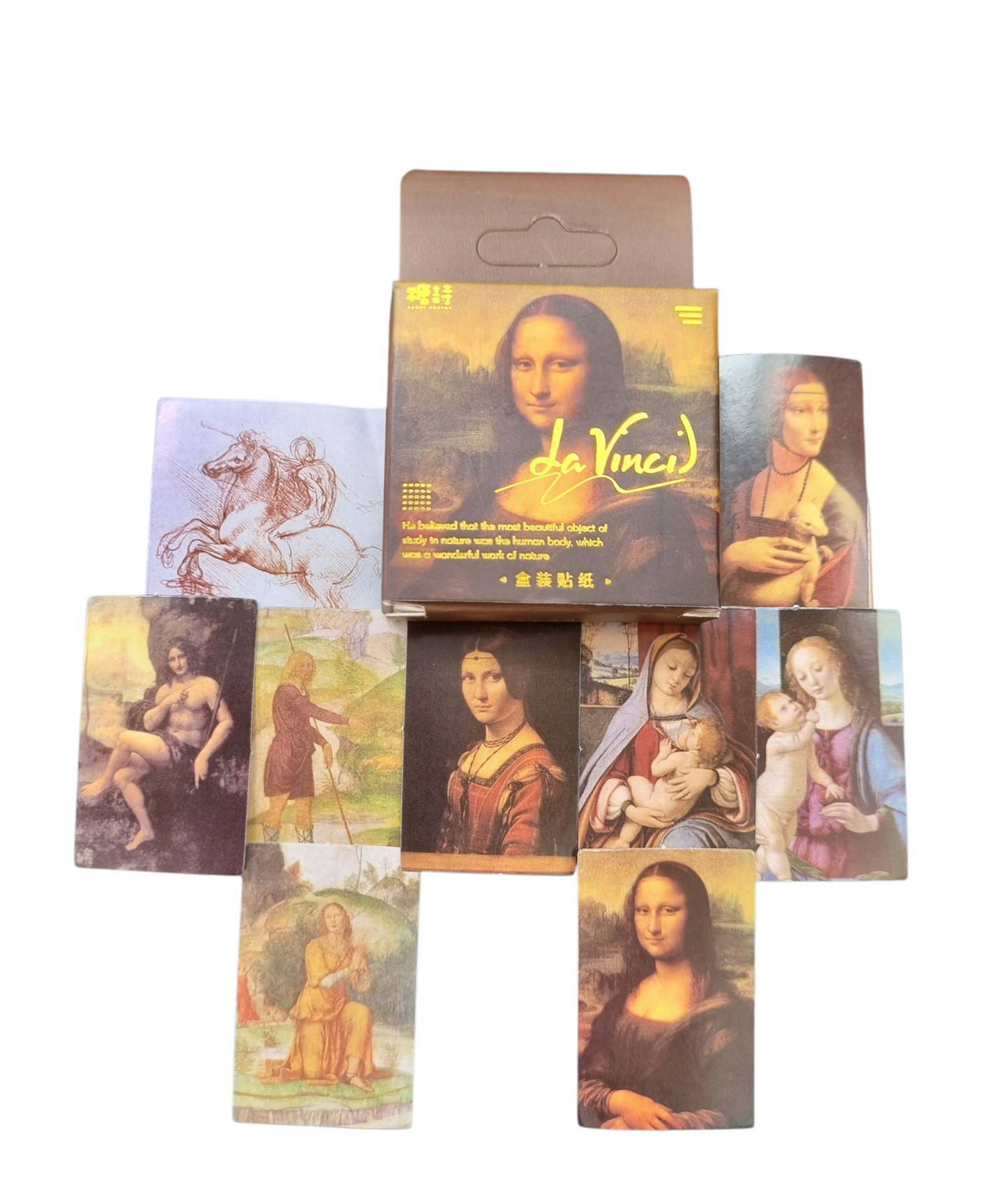 Cajita de stickers Da Vinci